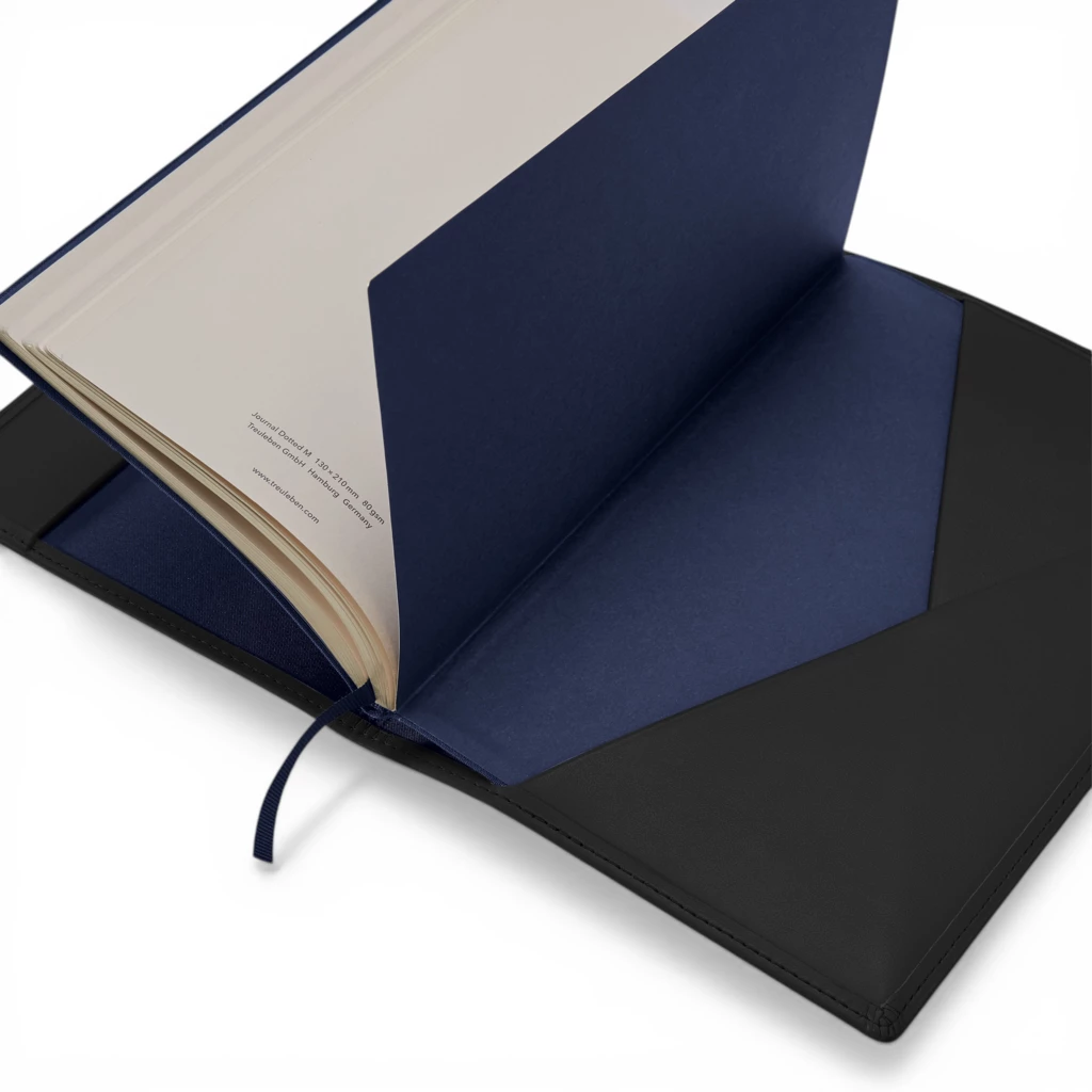 Treuleben Journal Jacket Leder Schwarz