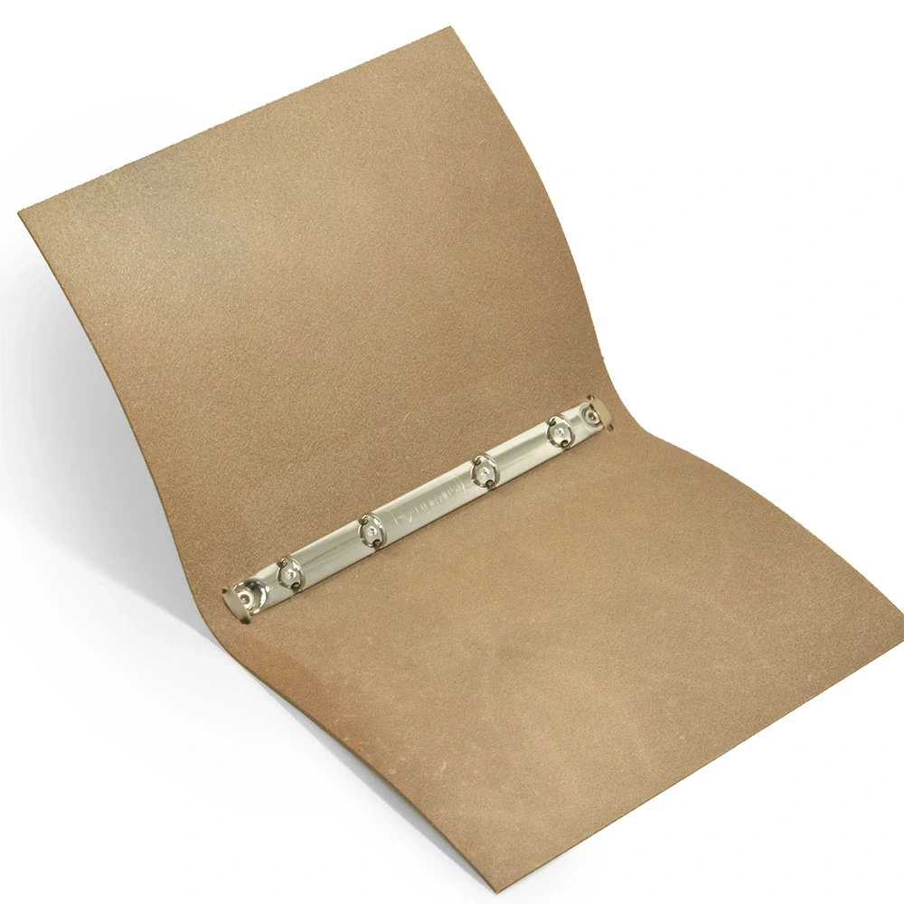 Ringbuch A5 4 Ringe Leder Taupe