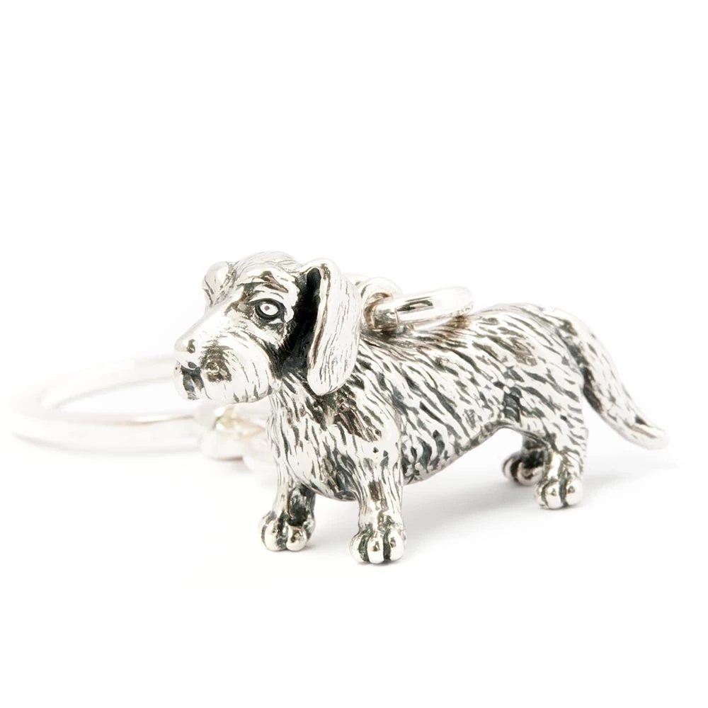 Schlüsselkette Dackel 925 Silber