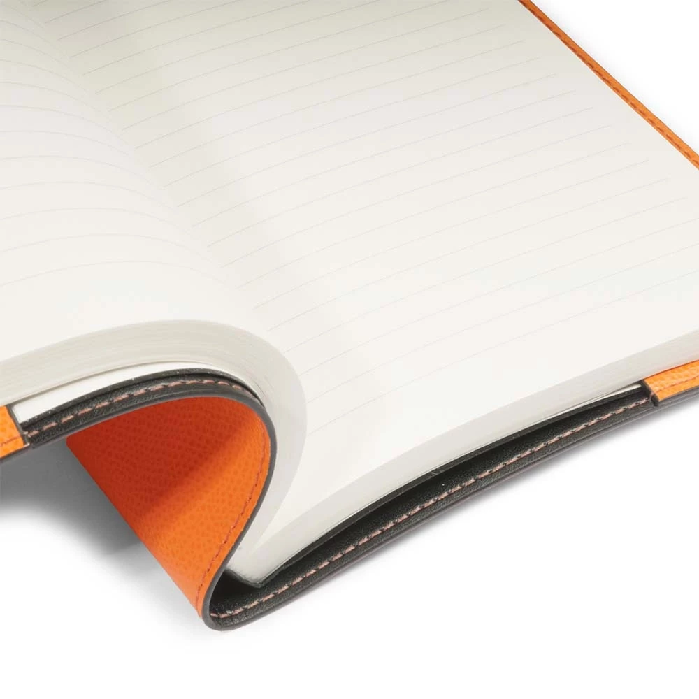 Buchhülle A5 Leder Orange
