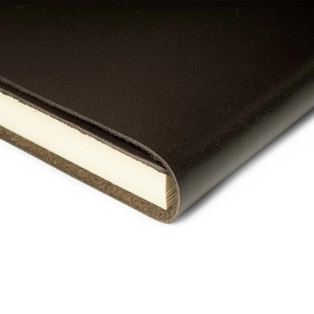 Notizbuch A4 mit Band Leder Choco