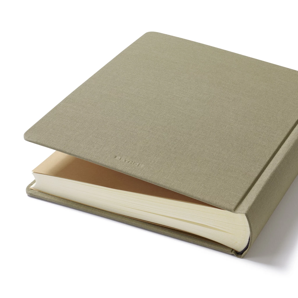 Fotoalbum 80 Seiten Leinen Kaki
