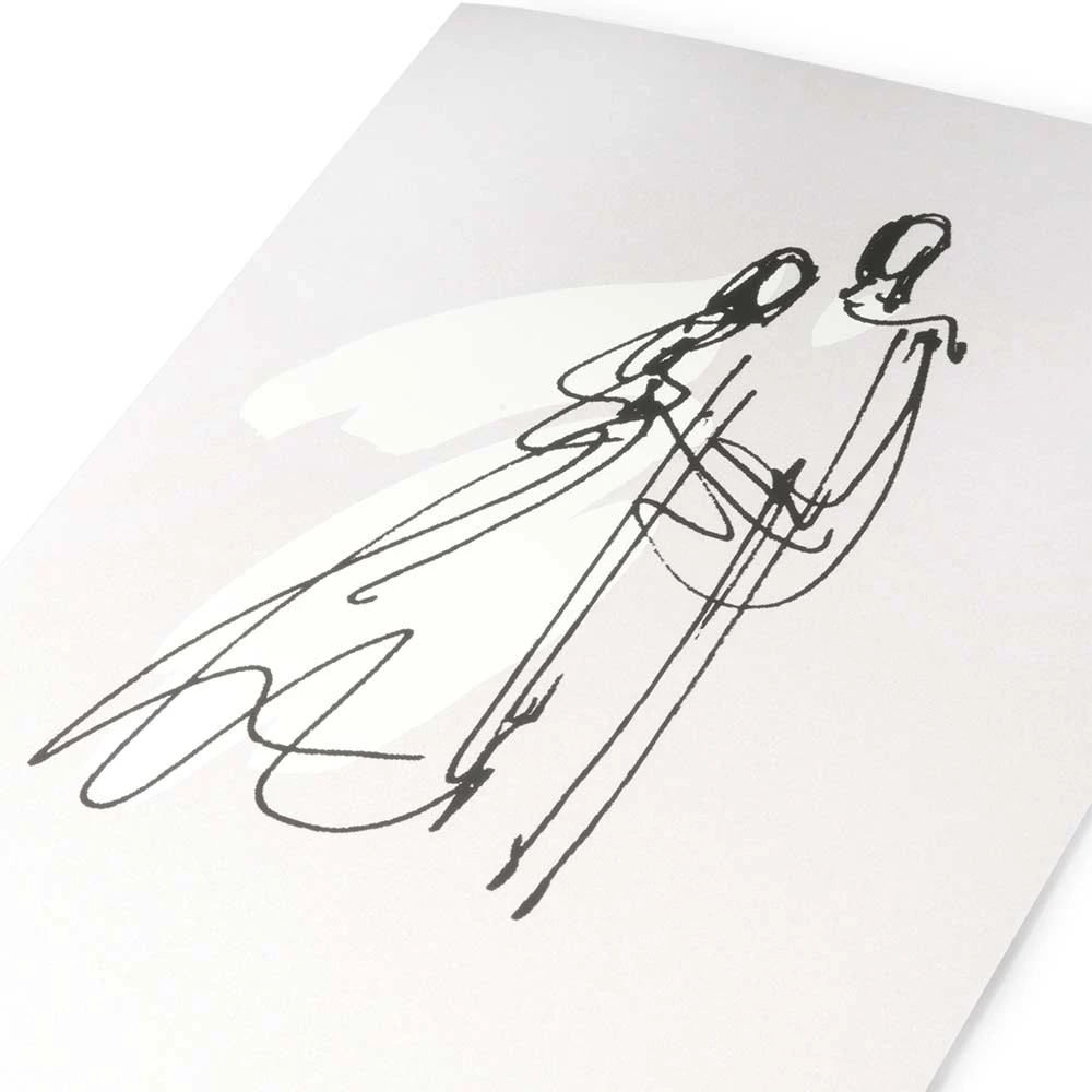 Grußkarte Hochzeit Mariage Perlmutt