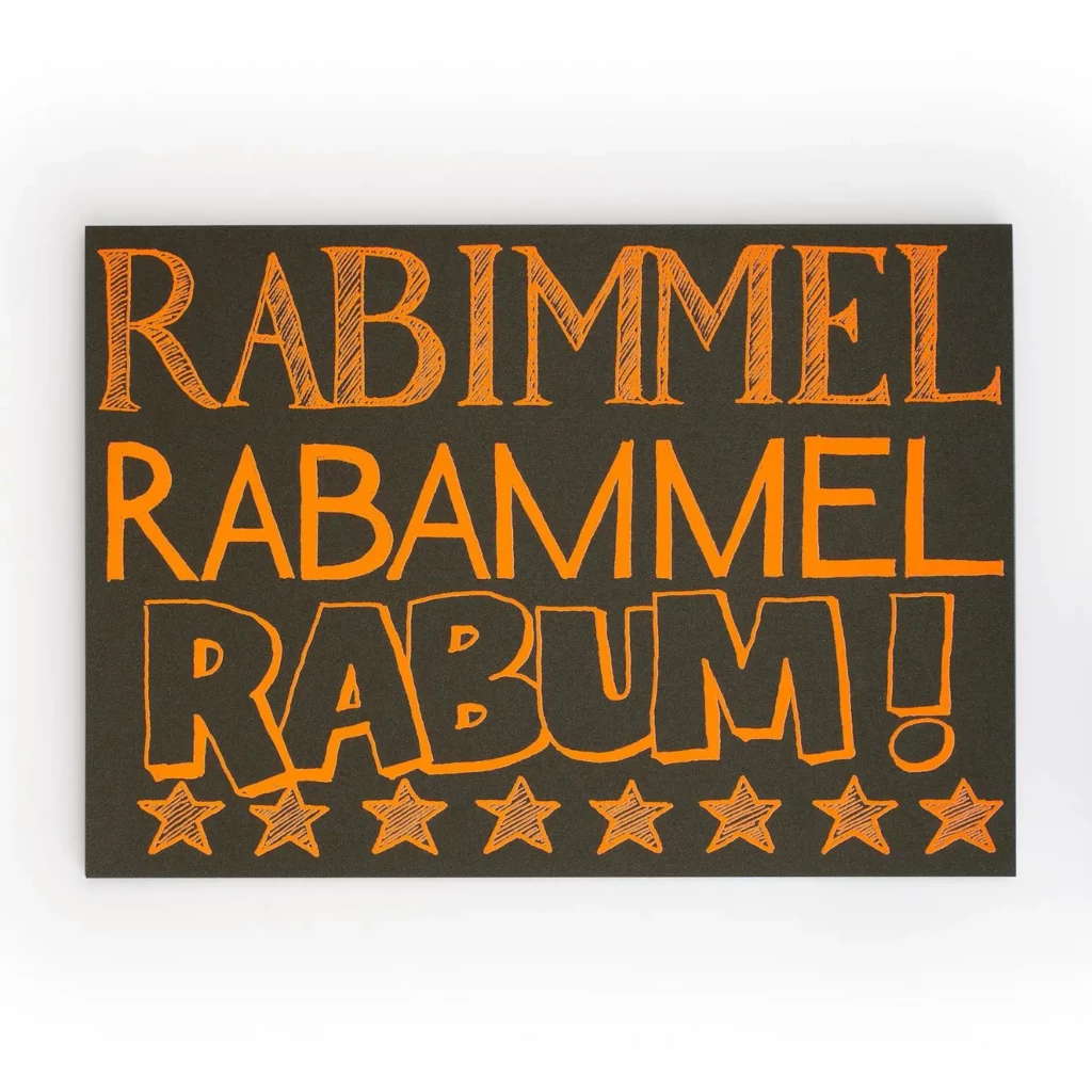 Weihnachtskarte Rabimmel Rabammel Rabum!