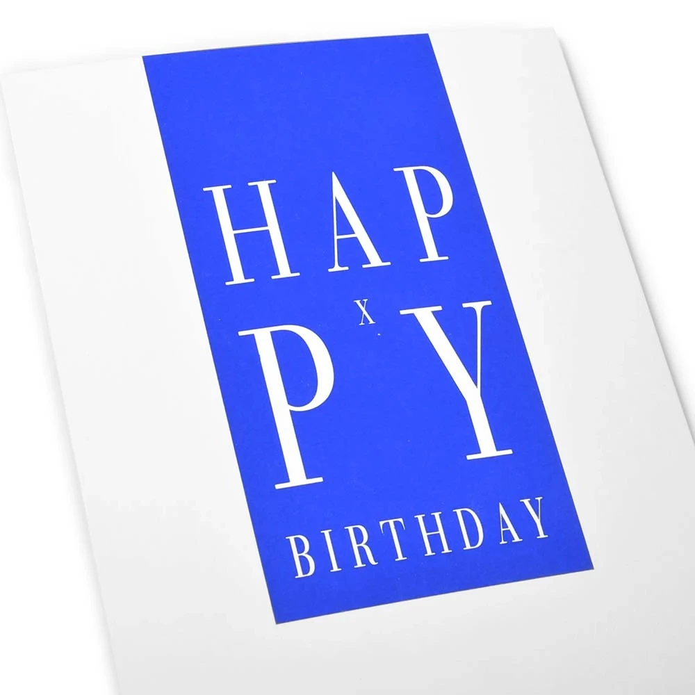 Geburtstagskarte Happy Birthday – Blau – A5