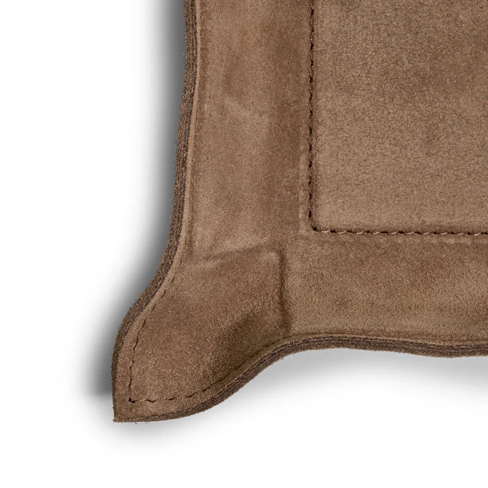 Taschenleerer Rechteckig Wildleder Nussbraun