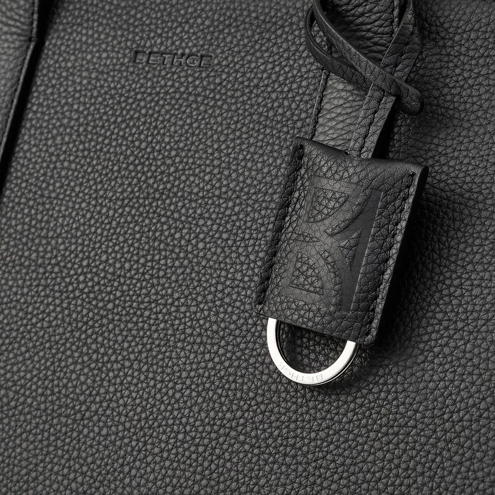 Business Tote Bag Leder Schwarz