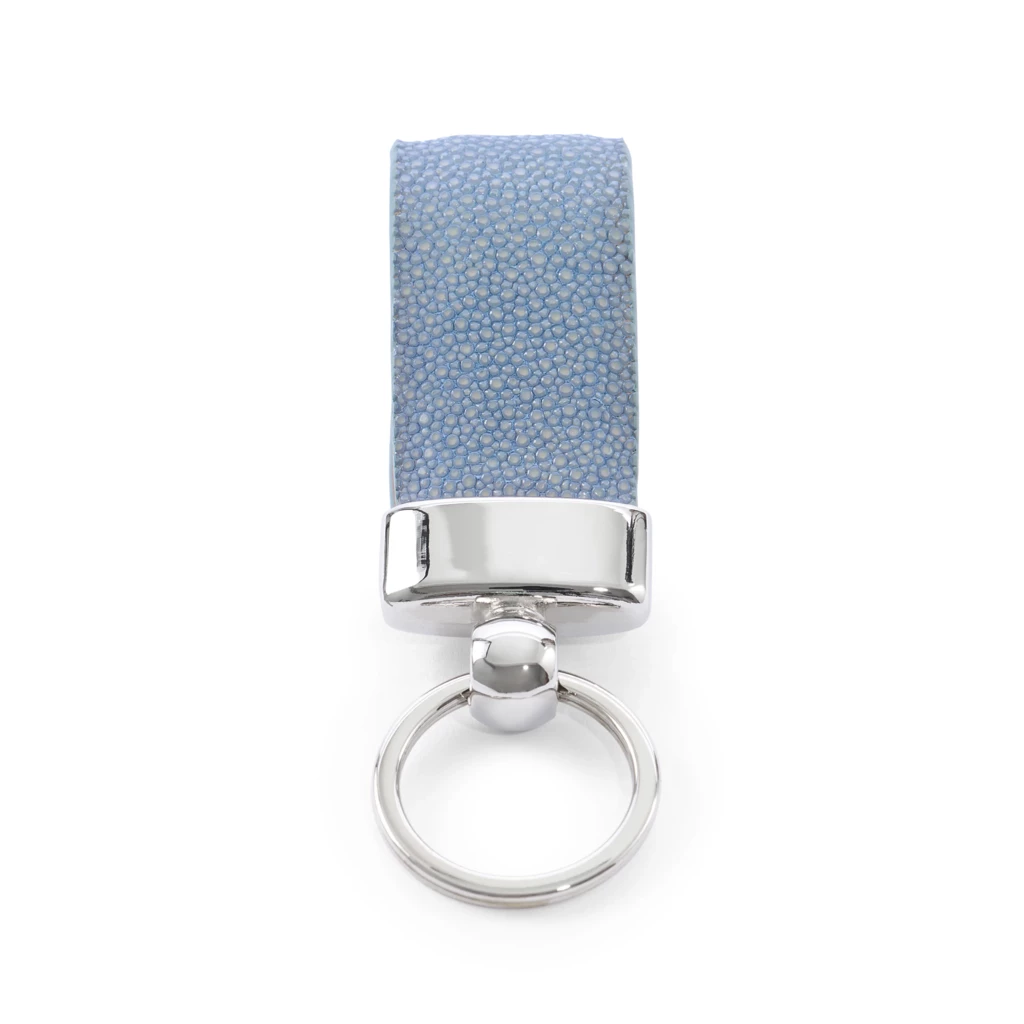 Schlüsselanhänger Rochen Leder Aqua