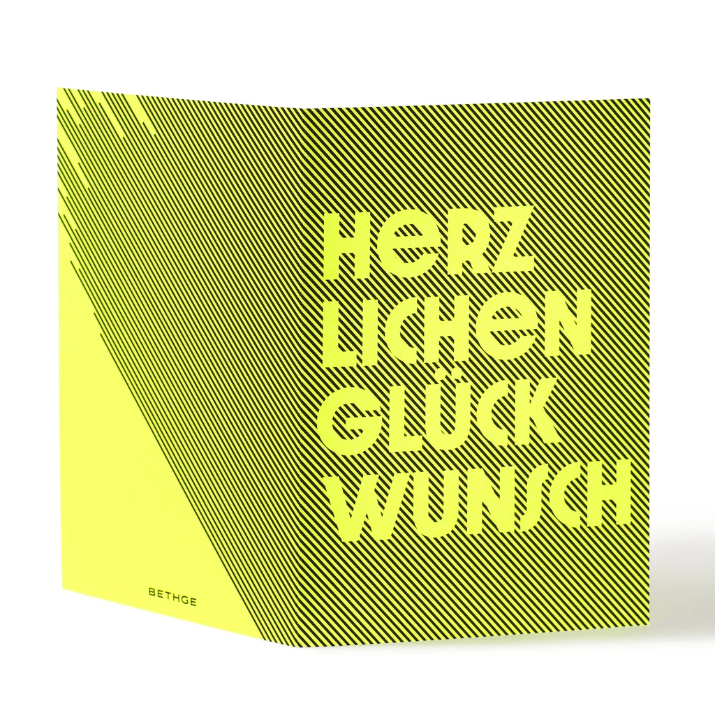 Grußkarte "Herzlichen Glückwunsch" Glow 