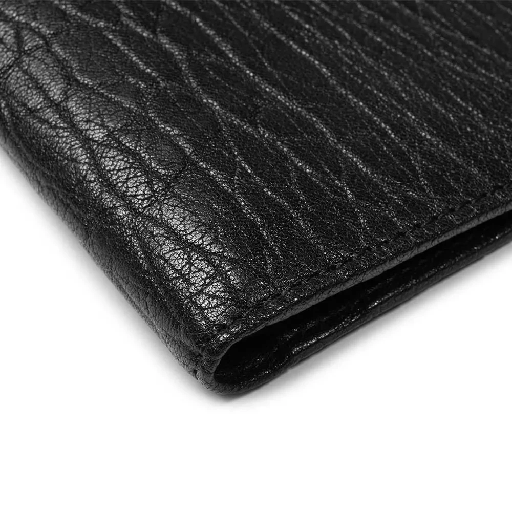 Brieftasche 8 Karten Leder Schwarz