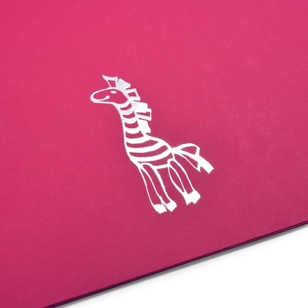 Grußkarte Zebra Pure Pink Mini
