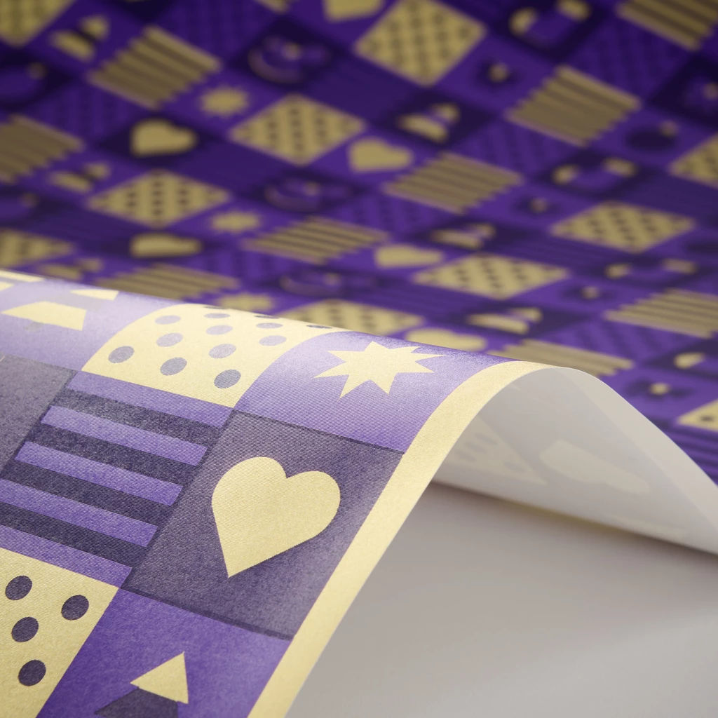 Geschenkpapier Christmas Squares 3er-Set Violett