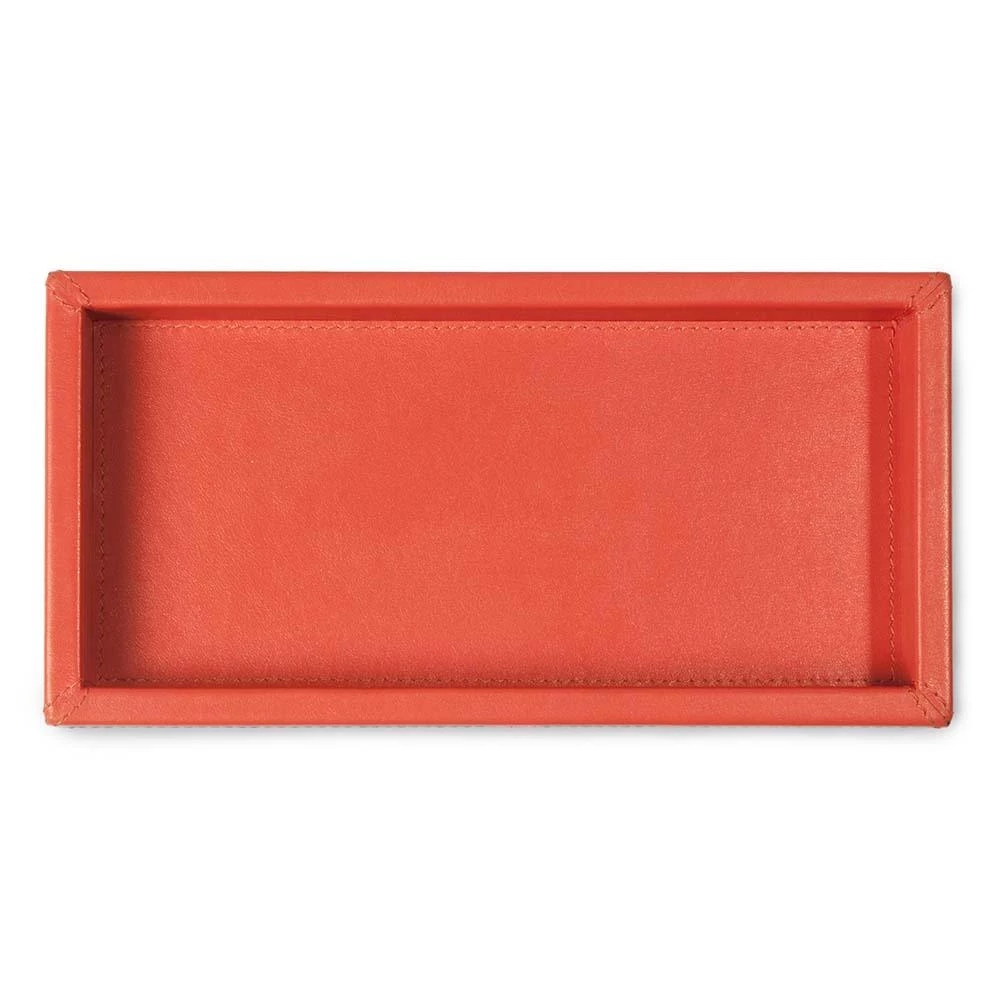 Tablett Nappa 24x12 cm Leder Orange