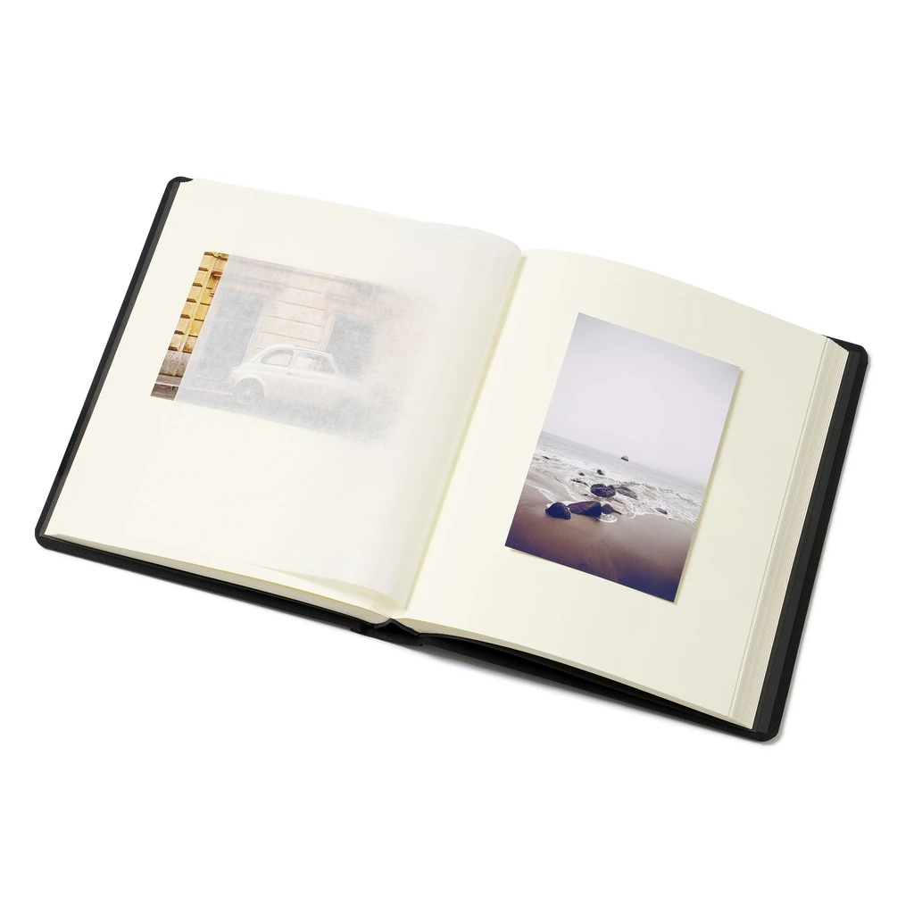 Fotoalbum 80 Seiten Leinen Schwarz