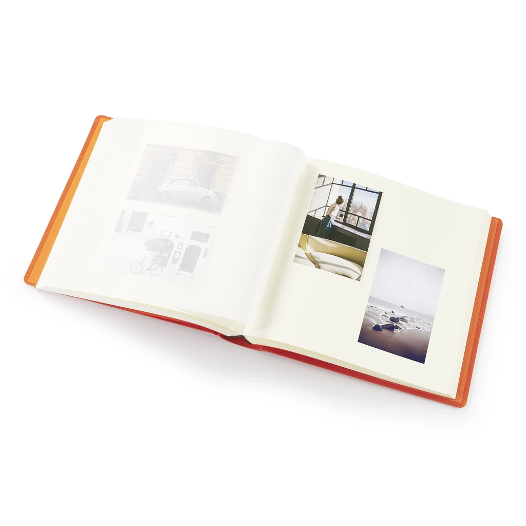 Fotoalbum 120 Seiten Leinen Orange