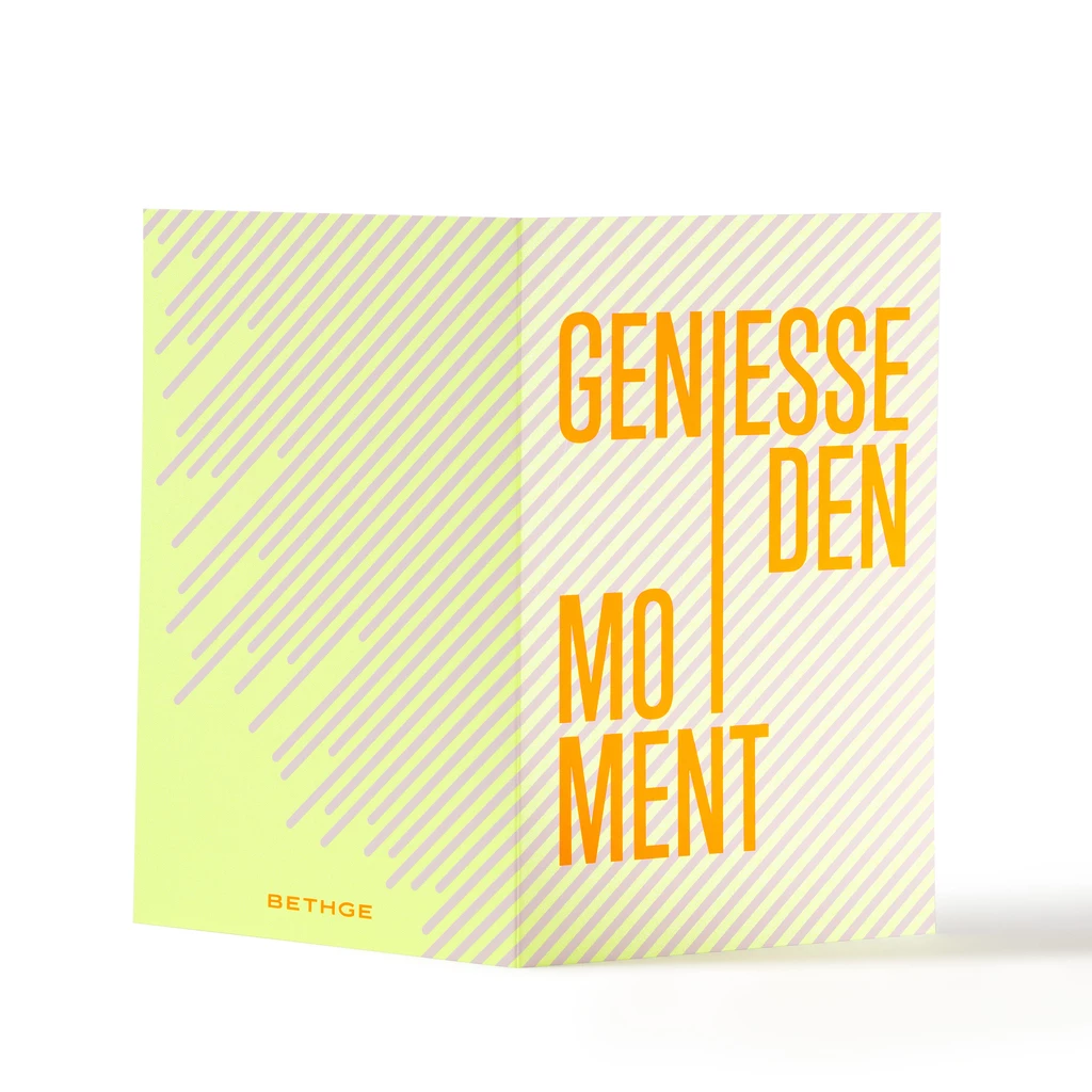 Grußkarte "Genieße den Moment" Lines 
