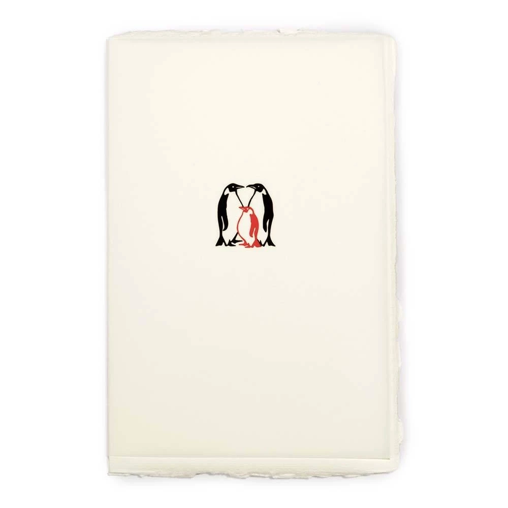 Grußkarte Baby Pinguin Büttenpapier