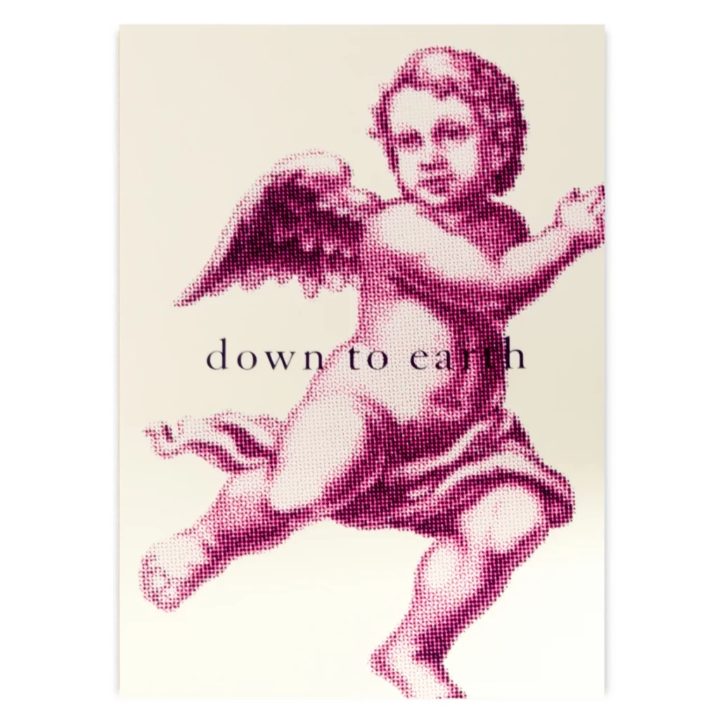 Weihnachtskarte down to earth Neonpink