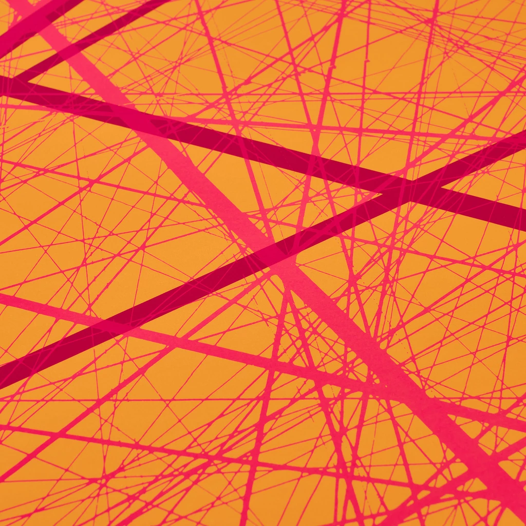 Geschenkpapier Network 3er-Set Magenta/Neonpink/Orange