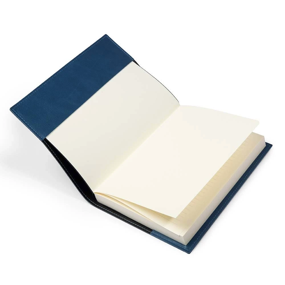 Buchhülle A5 Leder Blau