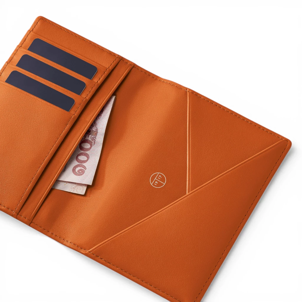 Treuleben Reisepasshülle Leder Orange