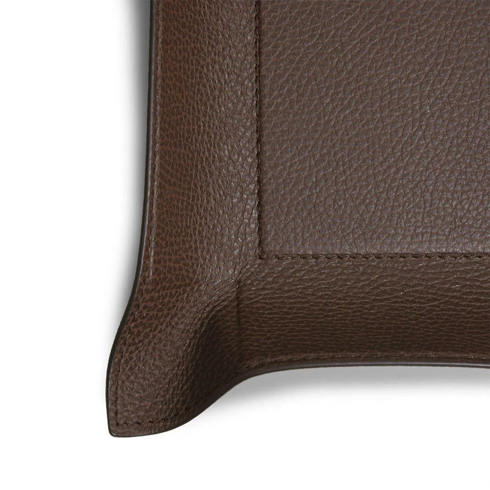 Taschenleerer Hirsch Quadratisch Leder Mocca