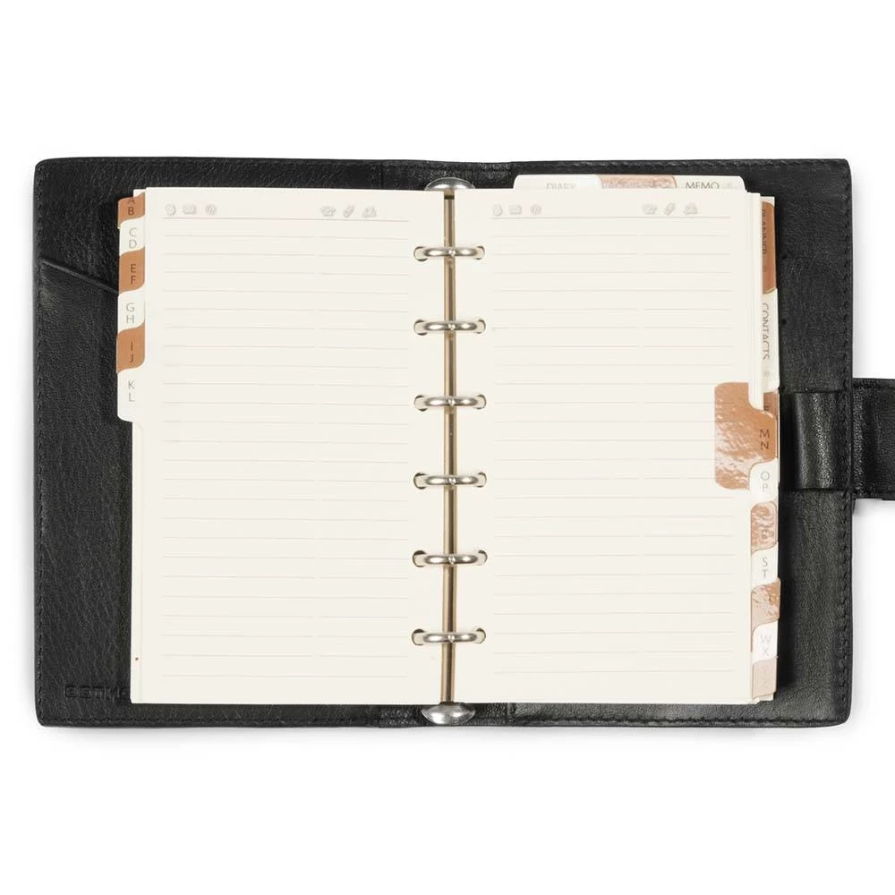 Terminplaner Pocket Leder Schwarz