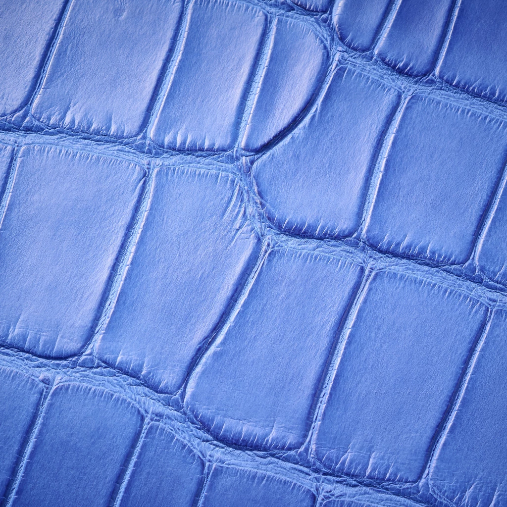 Clutch Alligator Leder Hellblau