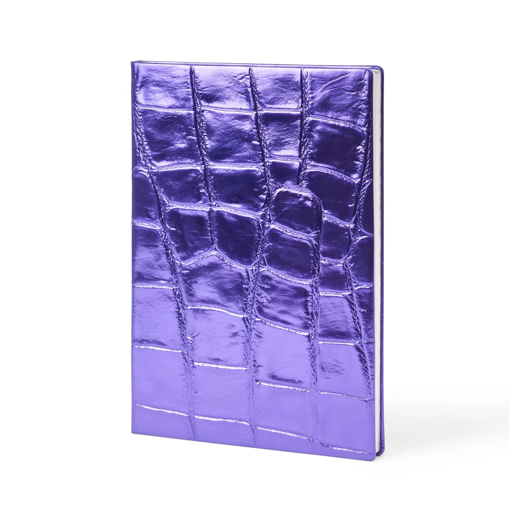 Notizbuch A4 blanko Leder Violet