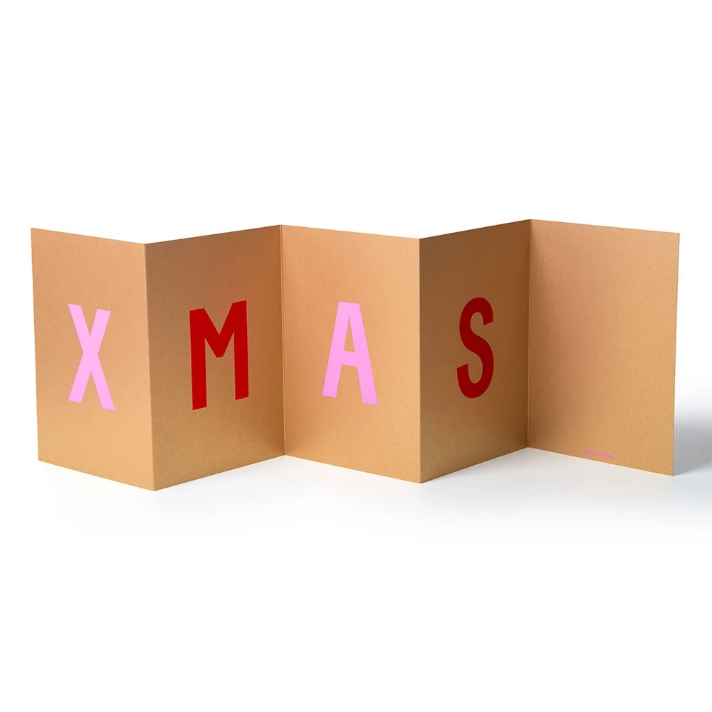 Weihnachtskarte MERRY XMAS Leporello