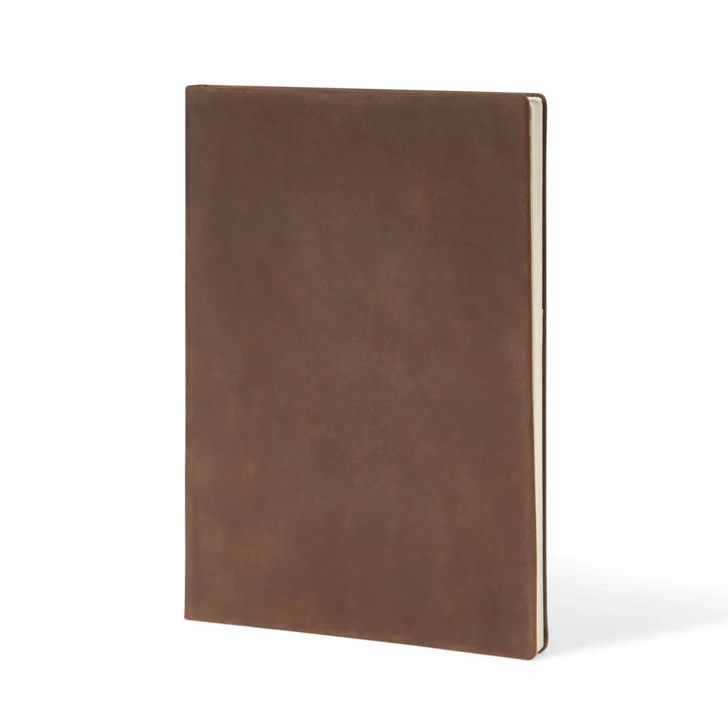 Notizbuch A4 Dotted Leder Tabak