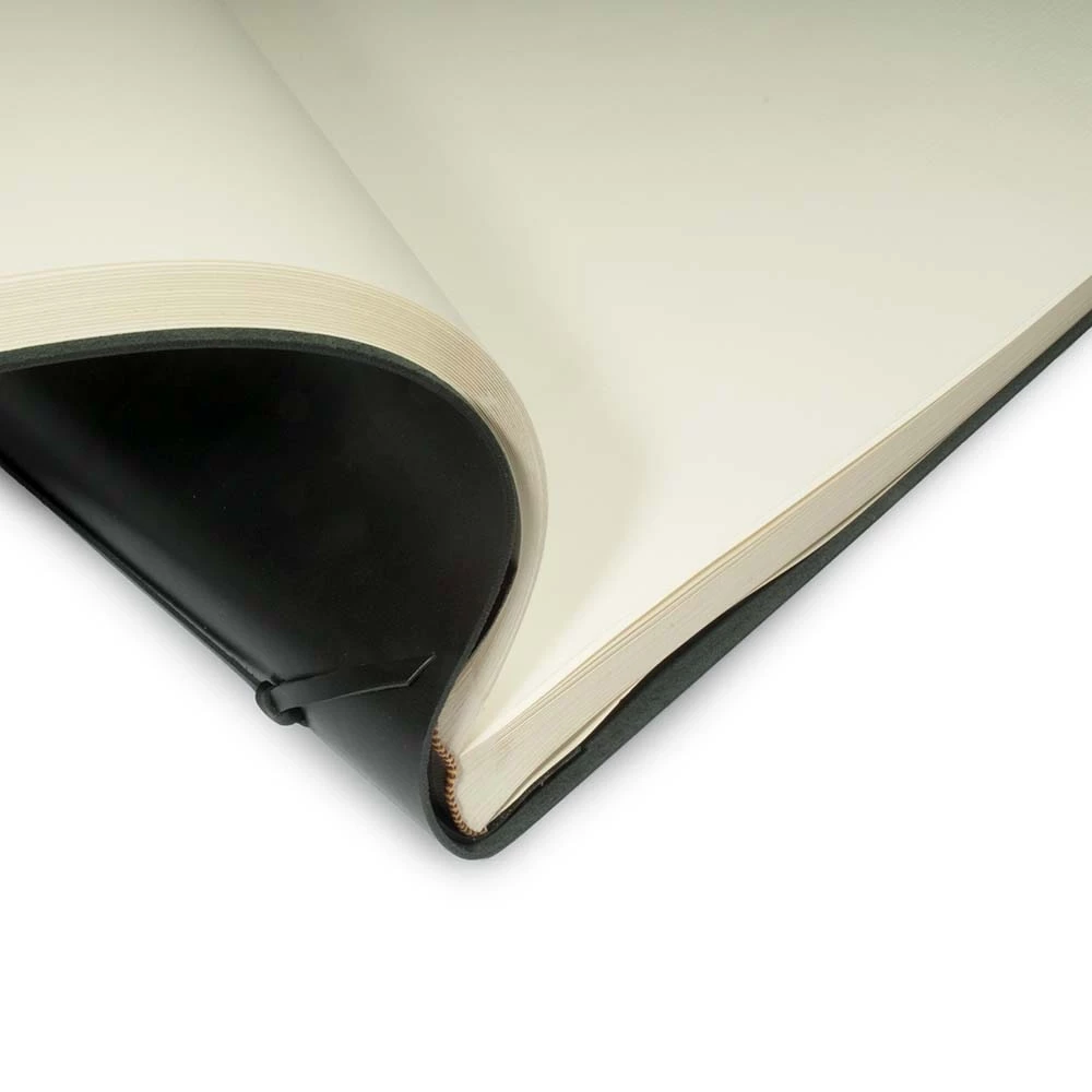 Fotoalbum 50 Blatt Leder Schwarz