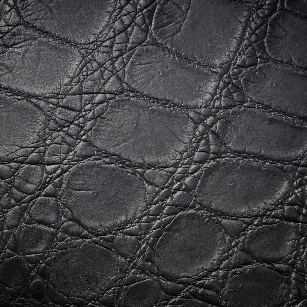 Clutch Alligator Leder Schwarz