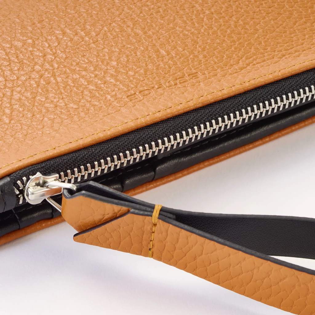 Bethge Geldbörse Adri Damen Reißverschluss 10 Kartenfächer Leder Orange
