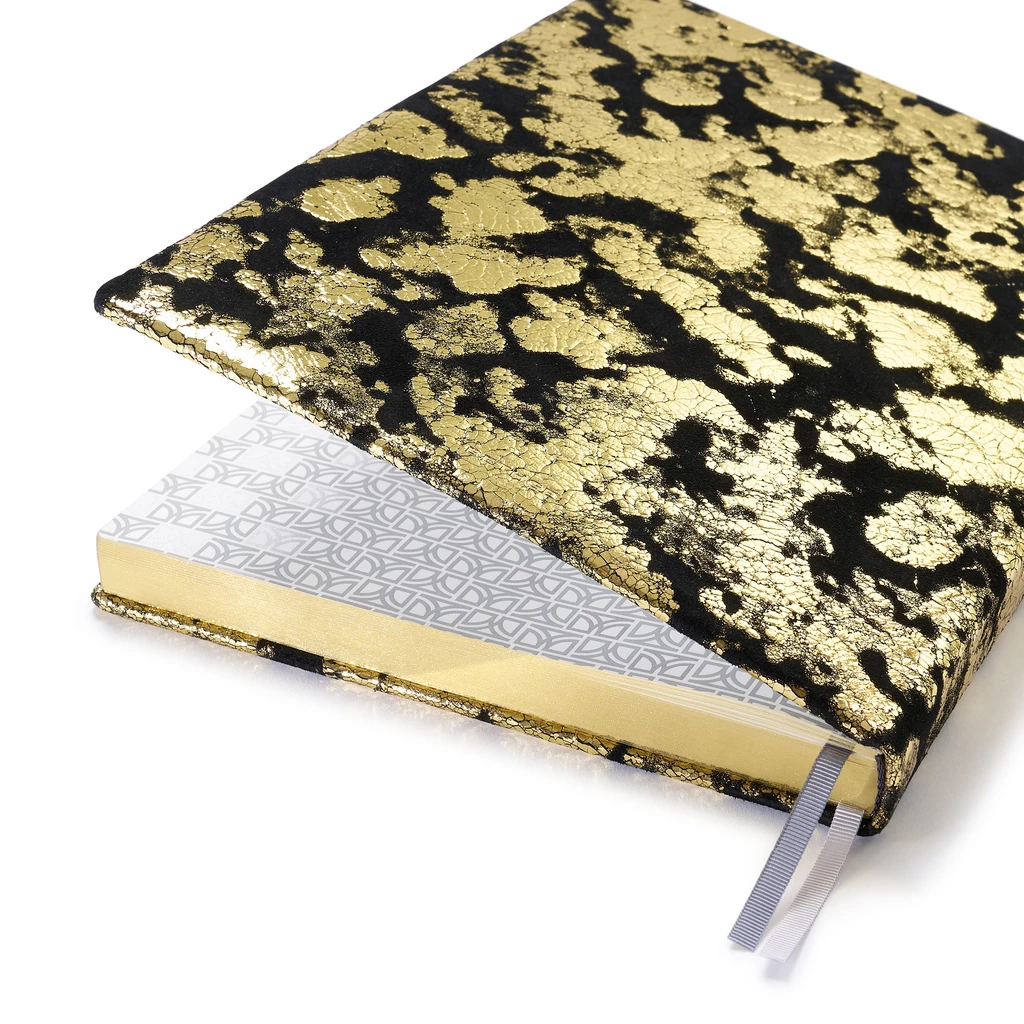 Tagesplaner 2027 Black Gold Leder
