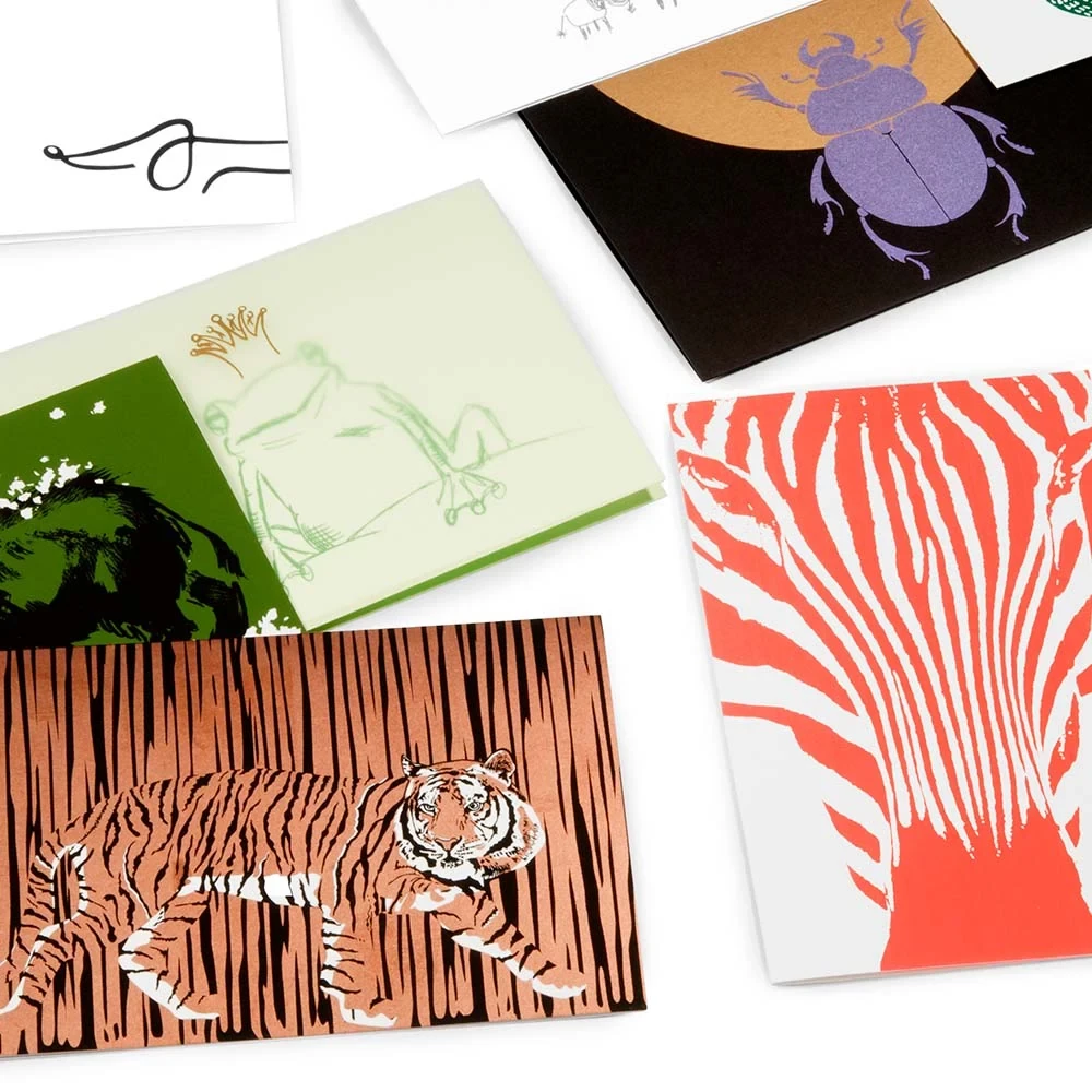 Acht Grußkarten in hochwertiger Geschenkbox - Set Tiergarten
