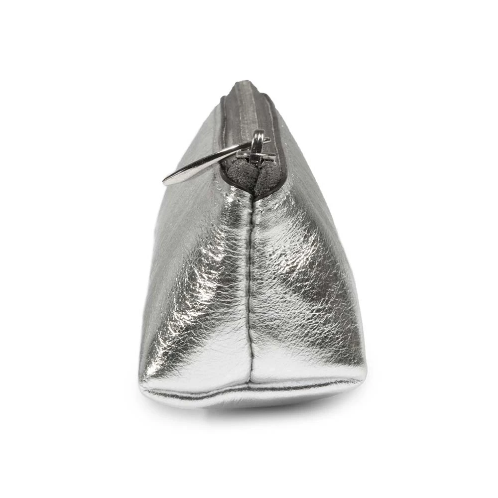 Federmappe Leder Silber