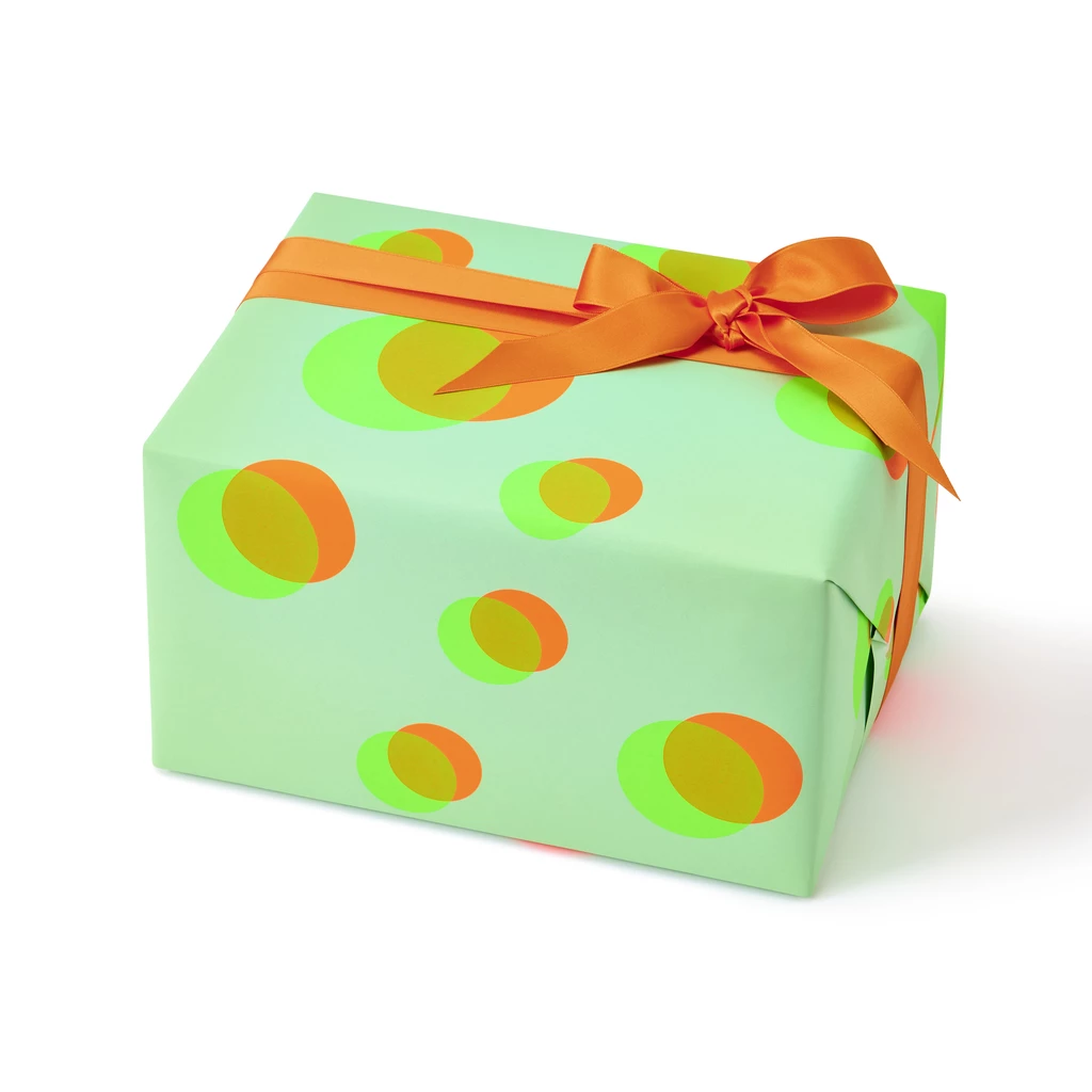 Geschenkpapier Eclipse 3er-Set Grün/Orange/Mint