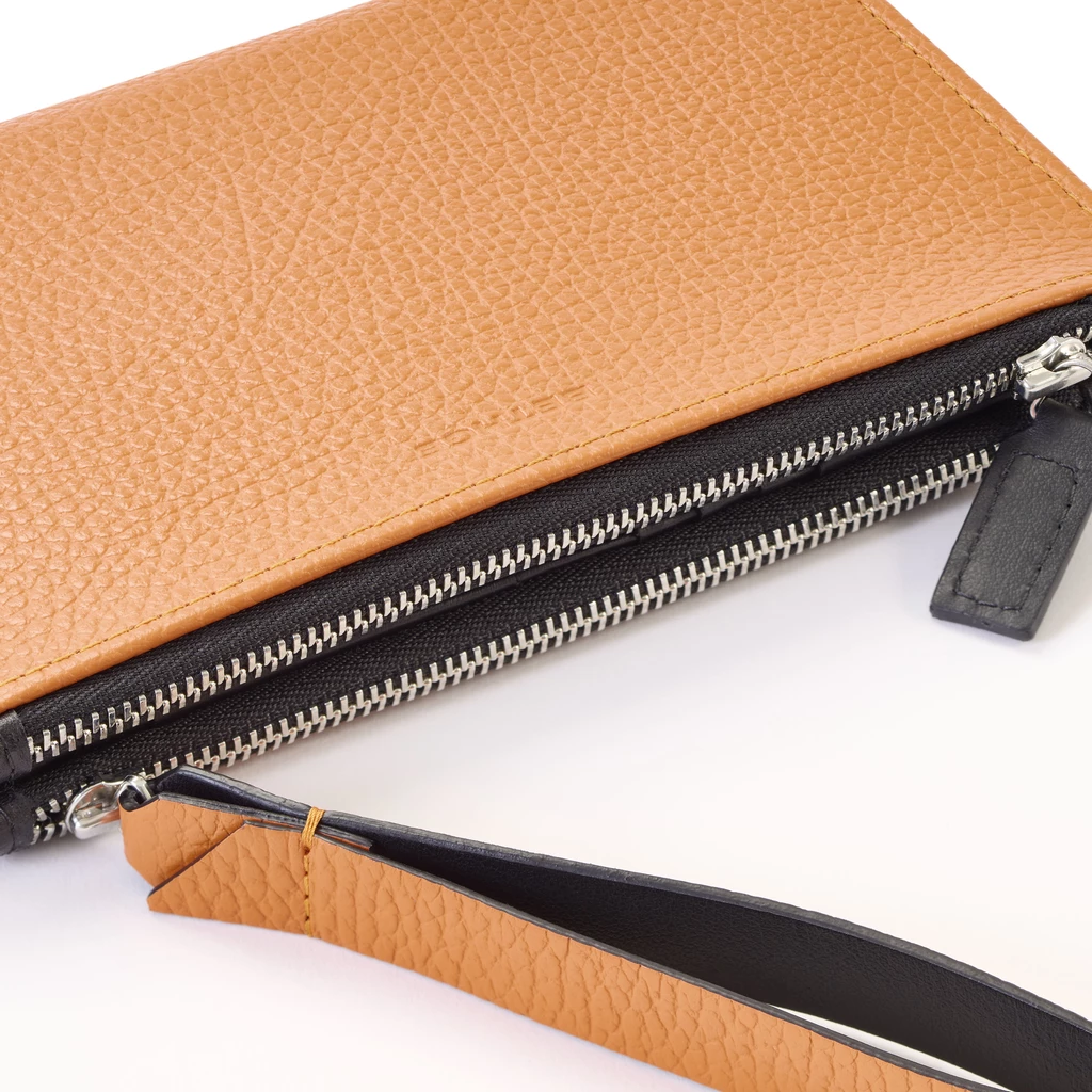 Bethge Portemonnaie Doppel-Zip Adri Leder Orange