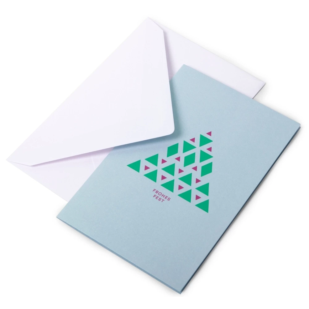 Weihnachtskarte It's a tree Grün/Pink