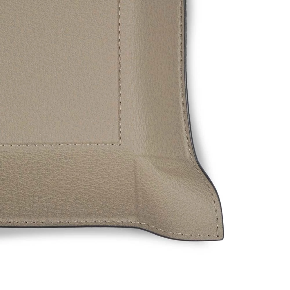 Taschenleerer Boar Quadratisch Leder Taupe