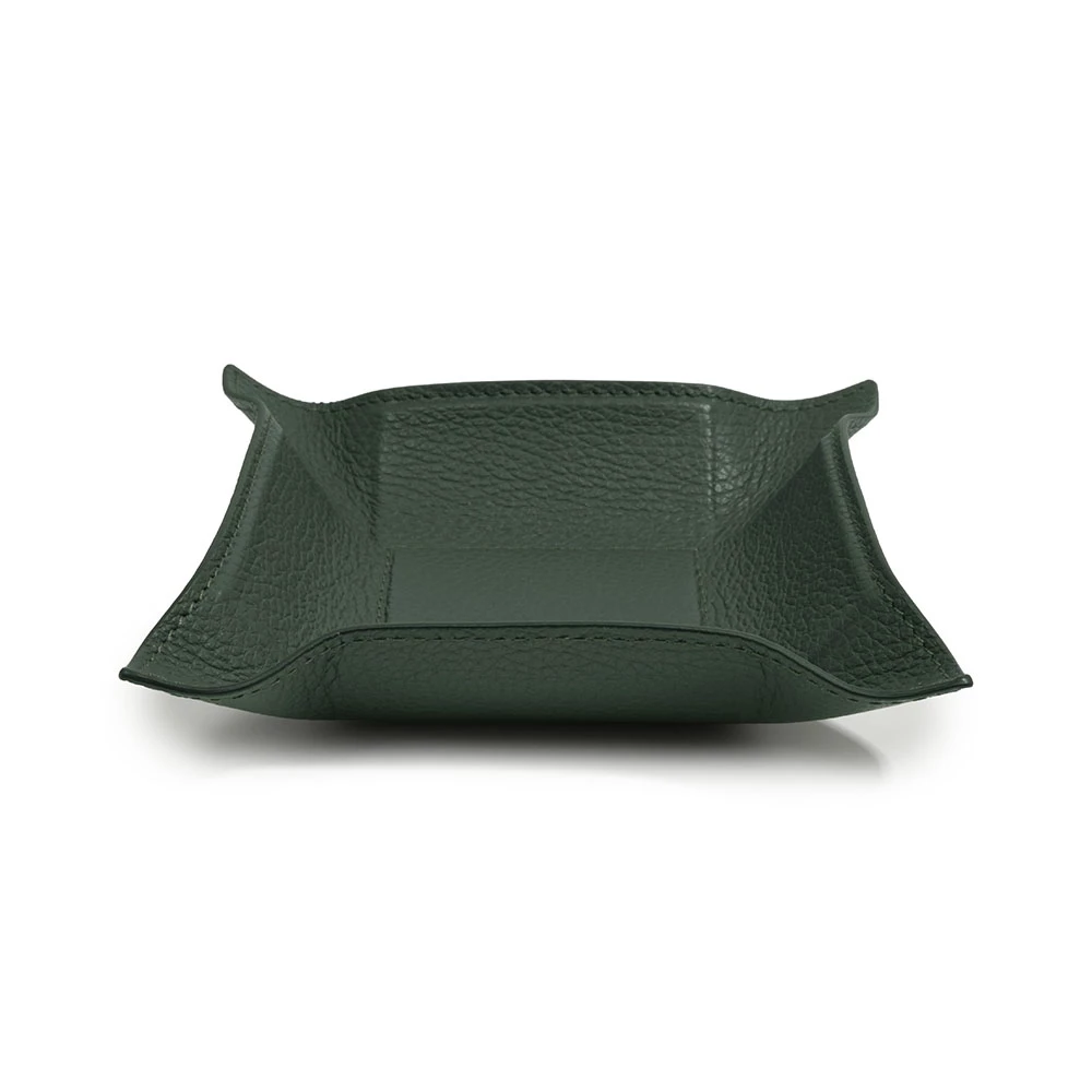 Taschenleerer Hirsch Quadratisch Leder Dunkelgrün