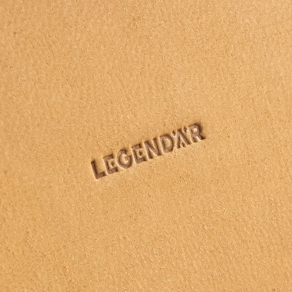 LEGENDÄR Visitenkartenetui "ETWEE Short" Leder Hellbraun