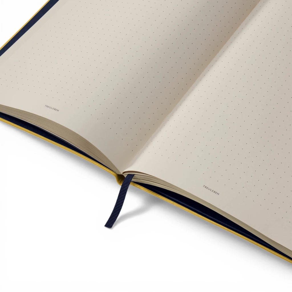 Notizbuch M Gepunktet Senfgelb