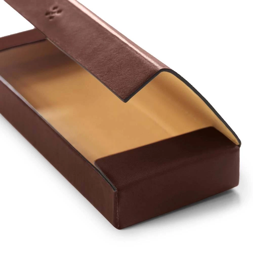 LEGENDÄR Etui "ETWEE Long" Leder Dunkelbraun