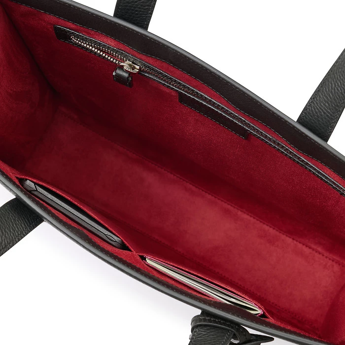 Business Tote Bag Leder Schwarz