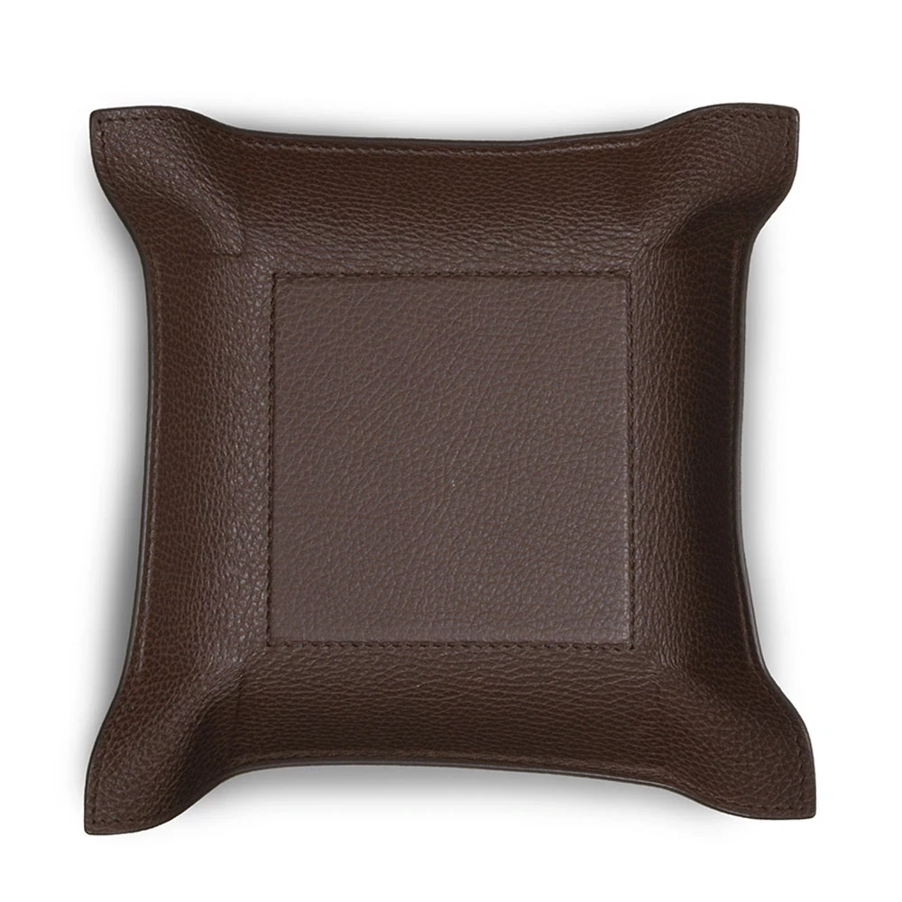 Taschenleerer Hirsch Quadratisch Leder Mocca