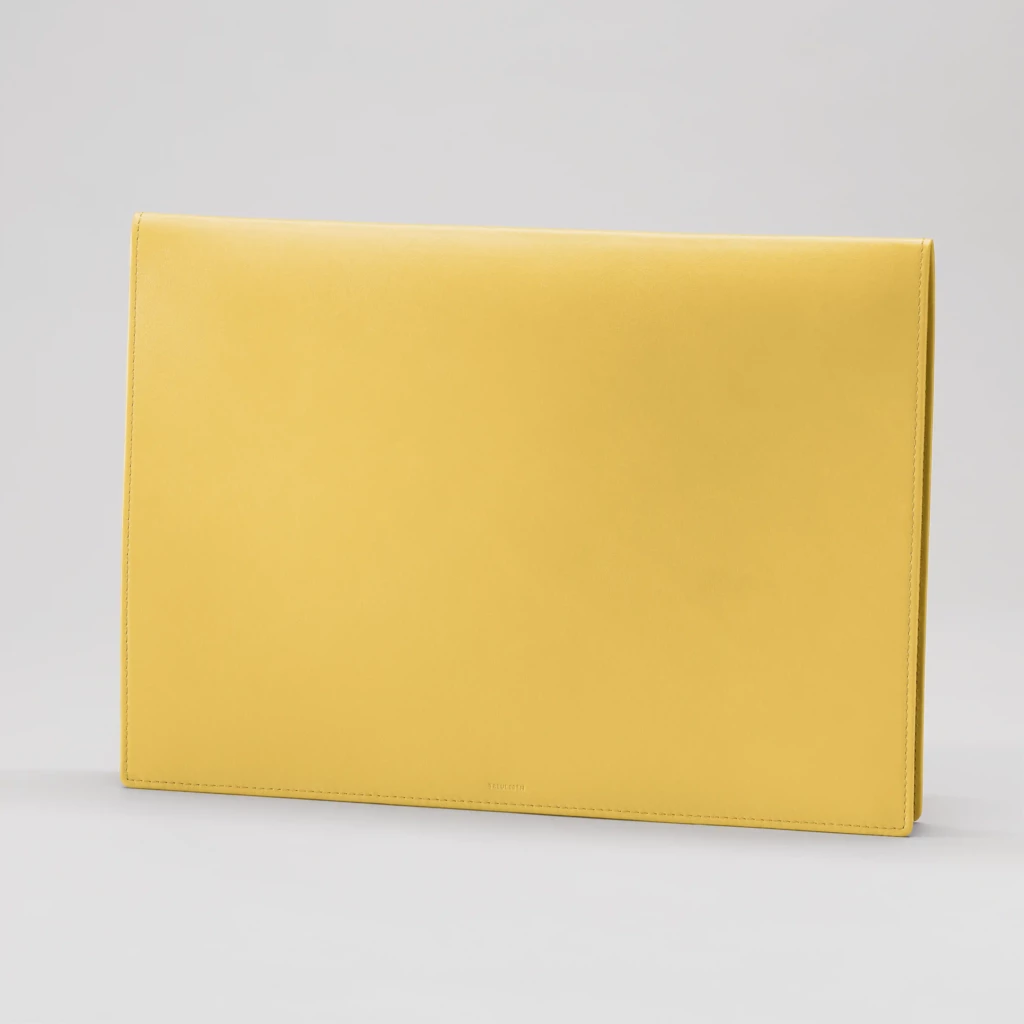 Treuleben Dokumentenmappe Envelope Leder Gelb