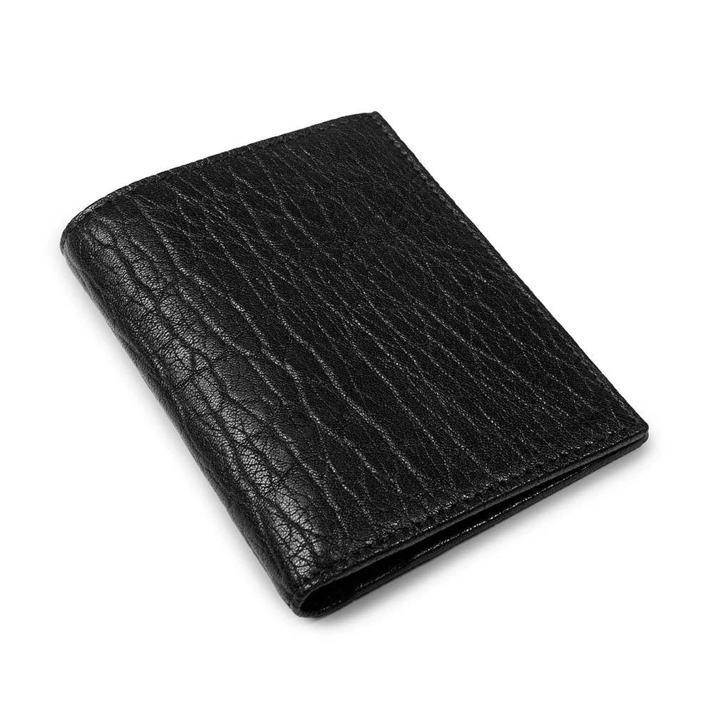 Brieftasche 8 Karten Leder Schwarz