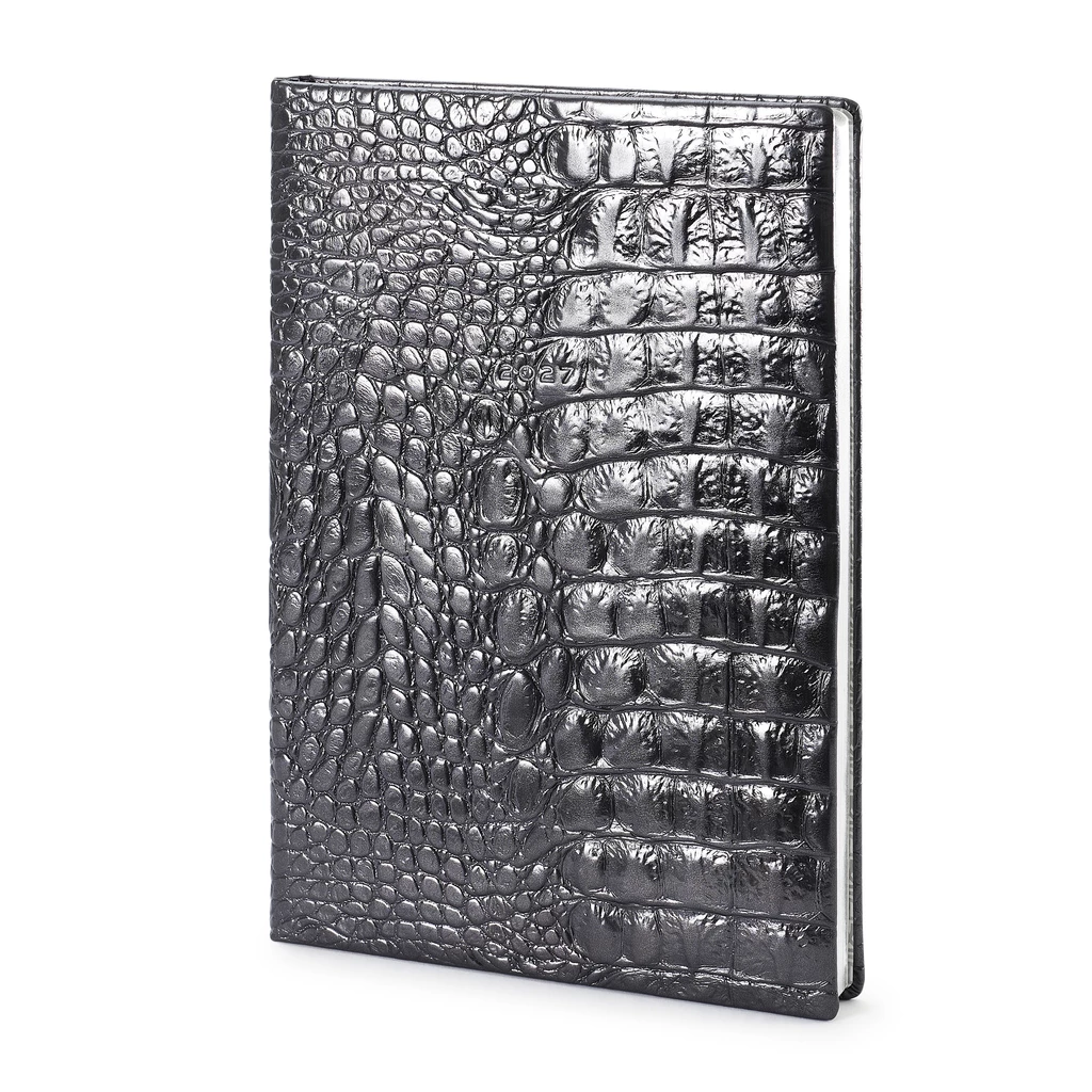 Tagesplaner 2027 Wild Black Leder